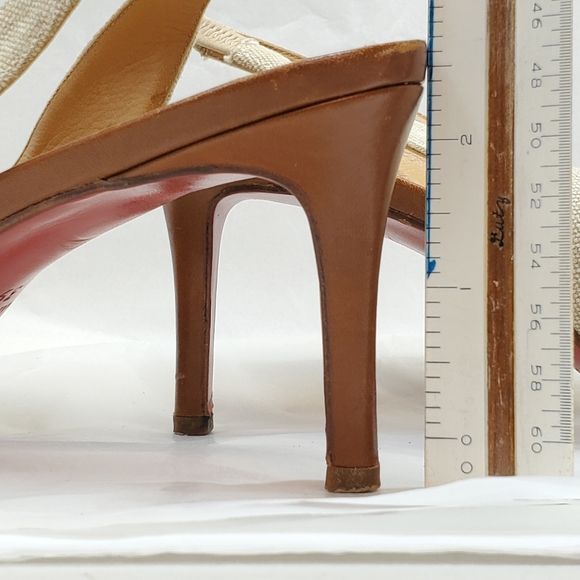 Christian Louboutin Slingback Pump Shoe Heel 39 9 - Picture 13 of 16